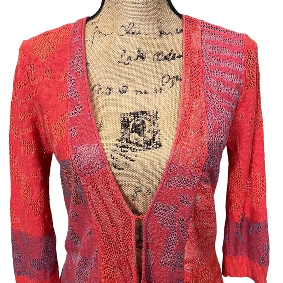 NIC+ZOE Red and Purple Open-Front Cardigan - Picture 3 of 8